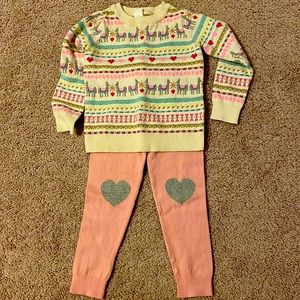 Gap kids 3T sweater fair isle top and bottom set.